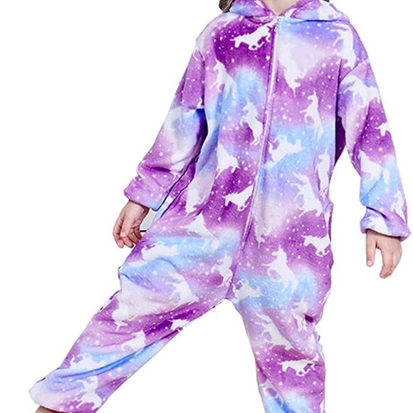 Plush onesie unicorn pj size 4t - Picture 9 of 12